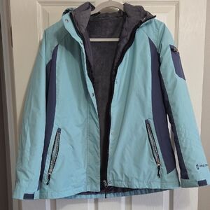 Free Country Aqua Shell Jacket with Black Logo
